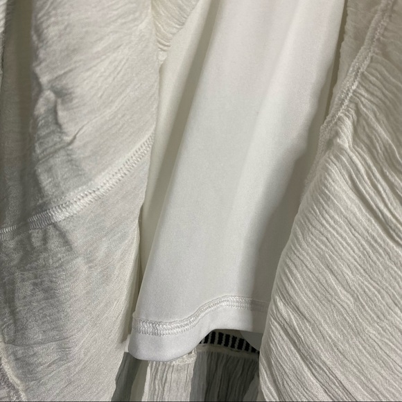 Raga La Cruz Midi Sundress White Plunging V Neck Bohemian Flowy S Small - Picture 13 of 15